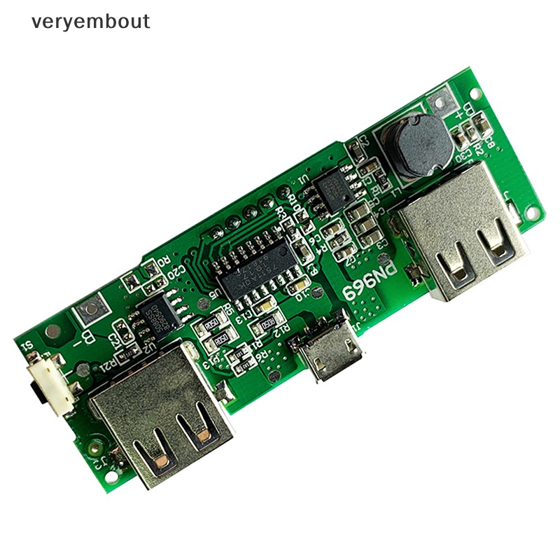 Bảng Sạc Hai Cổng USB 5V 2.1A Micro USB 18650 Có Đèn LED