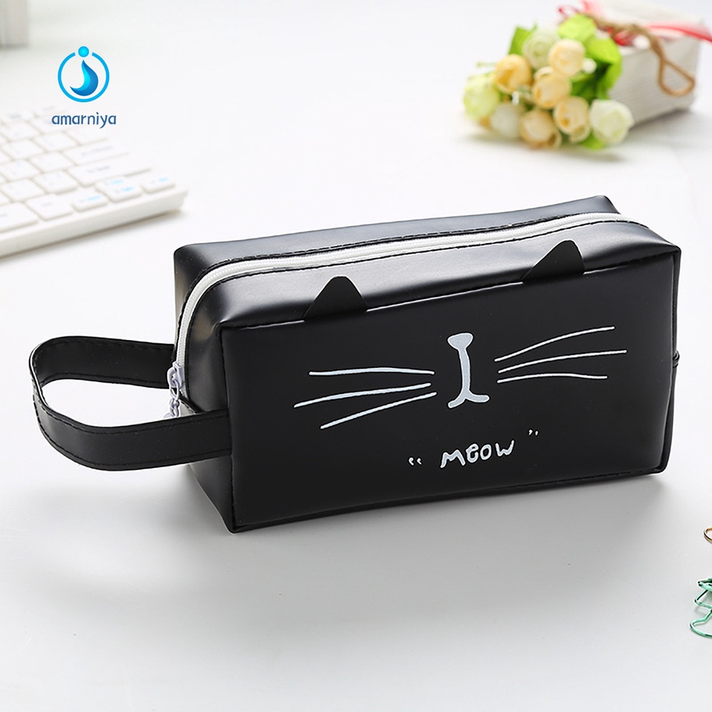 (Shop Amart) Bóp Viết Da Giả Hình Tai Mèo Cute