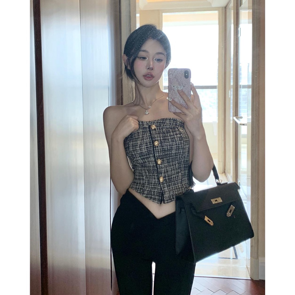 Áo Ống Ôm Dáng Phong Cách Pháp Thời Trang Mùa Hè Kiểu Mới