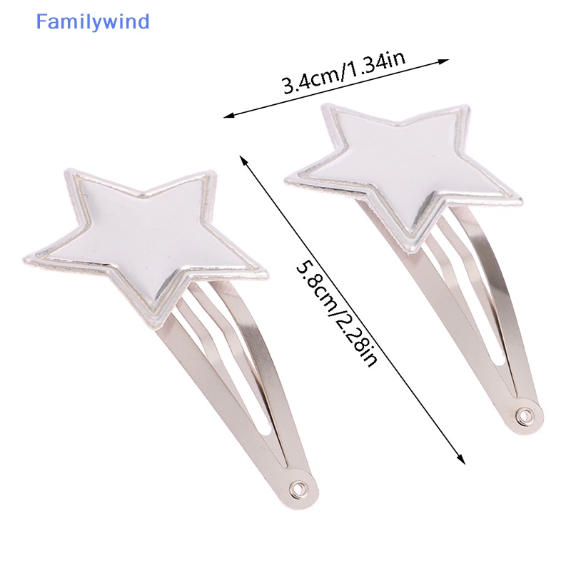 Set 2 Kẹp Tóc Ngôi Sao Năm Cánh Bằng Bạc Hợp Thời Trang Cho Nữ