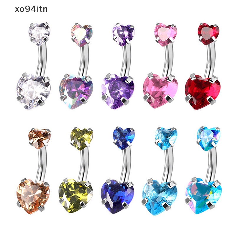 1 Khuyên Rốn Chất Liệu Thép Không Gỉ Đính Đá Pha Lê