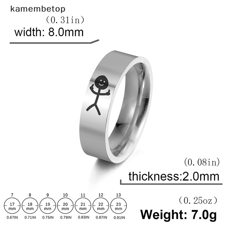 Nhẫn Thép Titan In Chữ beto Vui Nhộn Phong Cách Hip Hop Cho Cặp Đôi