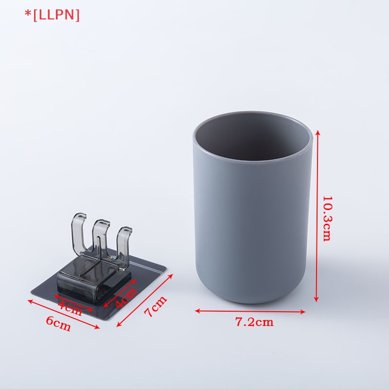 Giá Đỡ Bàn Chải Đánh Răng / Cốc Súc Miệng Gắn Tường Tiện Dụng Cho Phòng Tắm