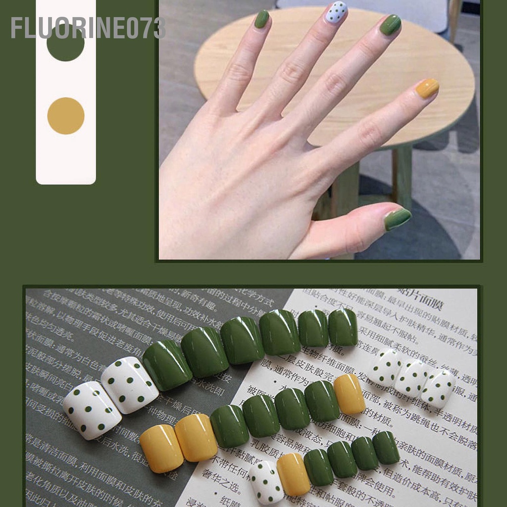 Fluorine073 Móng tay giả Đeo miếng dán bằng nhựa đã hoàn thiện Đồ dùng trang trí móng Phụ kiện