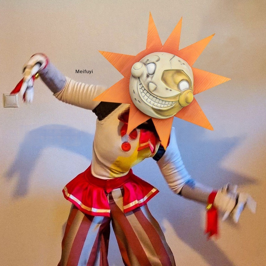 [Meifuyi] Búp Bê Sundrop Và Moon Cho Tiệc Halloween Bằng Cao Su Phục Hồi Cao