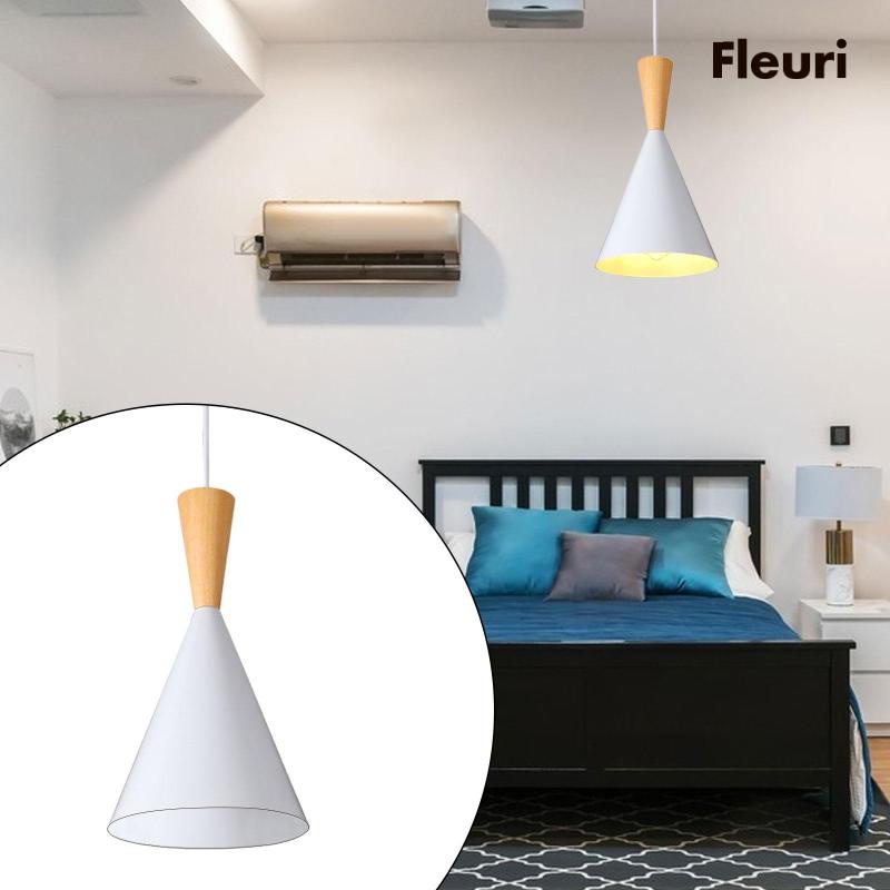 Chụp Đèn Bằng Gỗ Và Kim Loại Trang Trí Phòng Ăn / Hành Lang