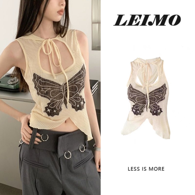 Mới Áo Sát Nách Hoạ Tiết Bướm Thiết Kế Độc Đáo