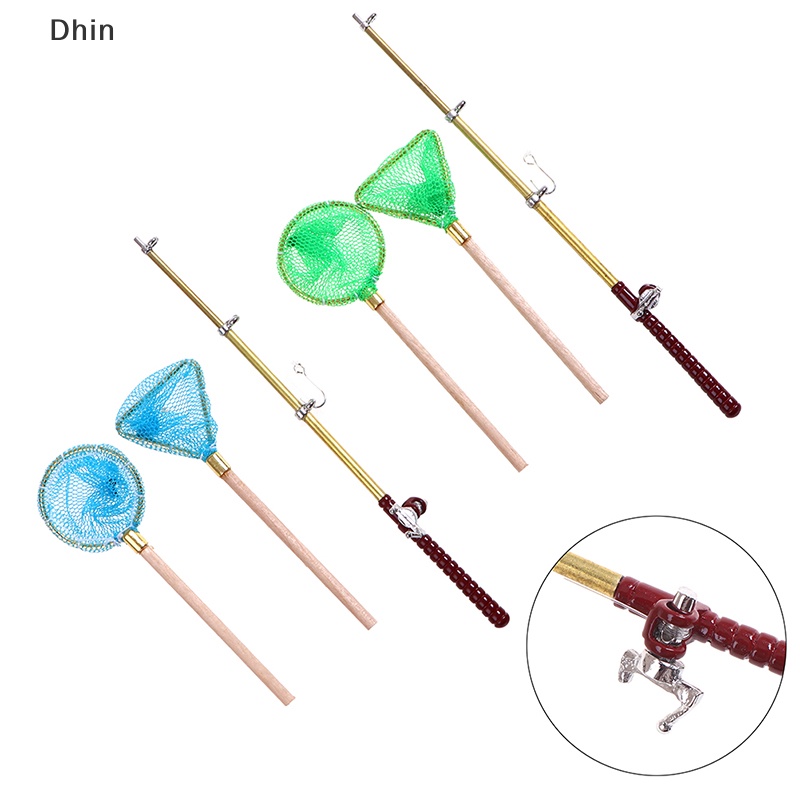 Bộ Cần Câu Và Vợt Lưới Bắt Cá Mini Cho Nhà Búp Bê Túi Đựng Đồ Dùng Cao Cấp Tiện Dụng