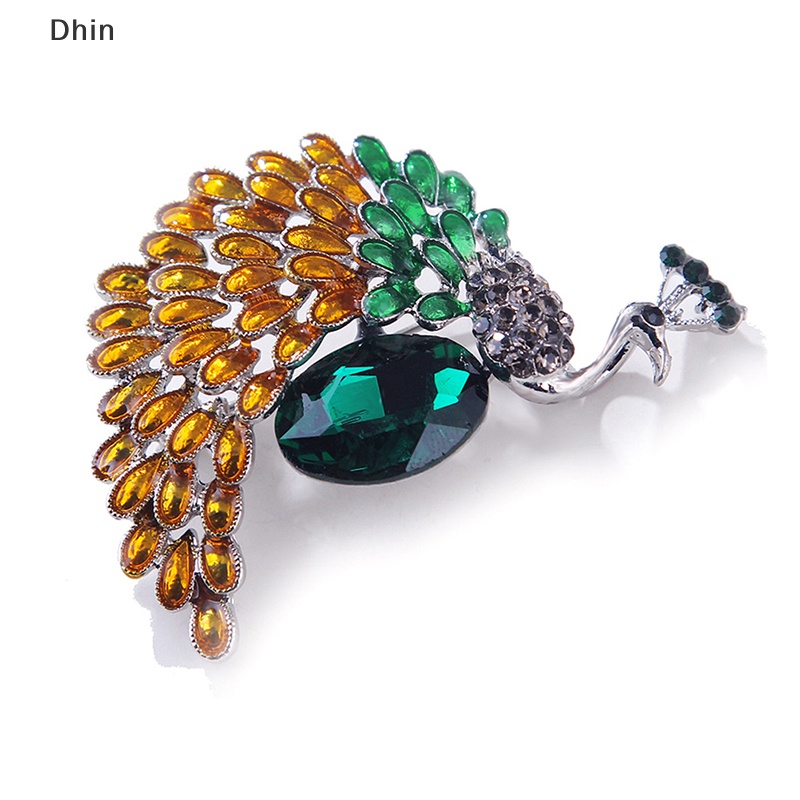 Ghim Cài Áo Hình Chim Công Đính Đá Nhân Tạo Thời Trang