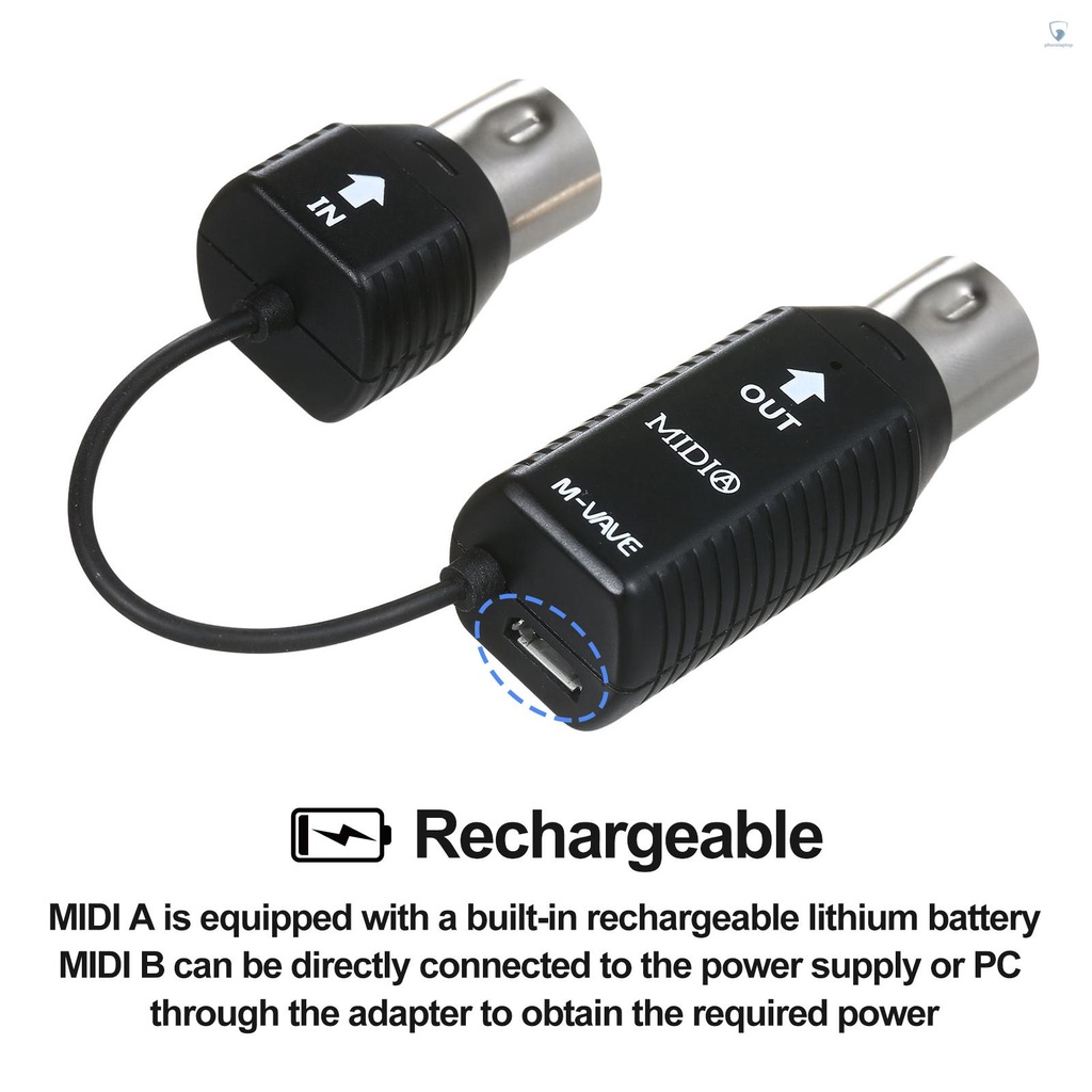 Bộ Chuyển Đổi MIDI Không Dây Mini M-VAVE MS1 (laptvn) Cho Thiết Bị Truyền Tín Hiệu Không Dây Mini M-VAVE MS1