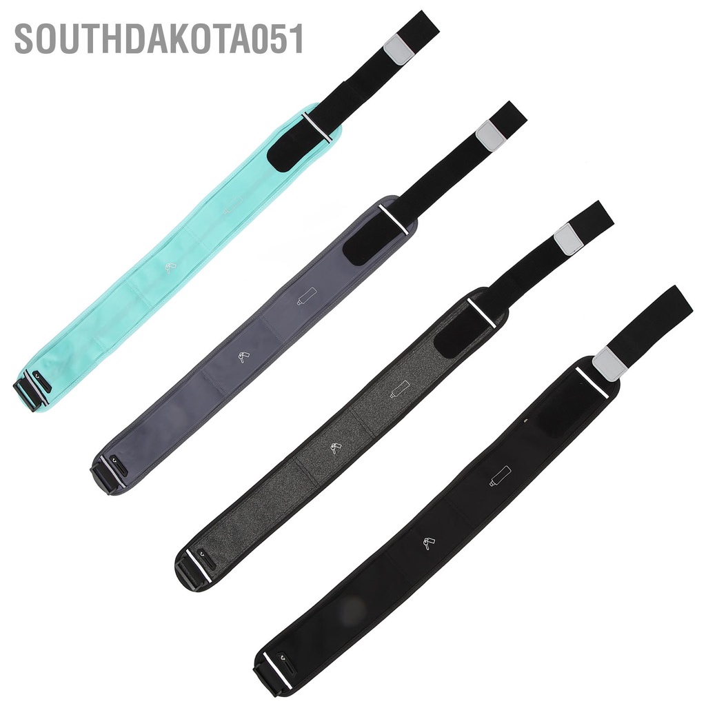 Southdakota051 Túi Chạy Bộ Thắt Lưng Nhiều Độc Lập Co Giãn Thoáng Khí Mỏng Nhẹ Dây Có Dải Phản Quang