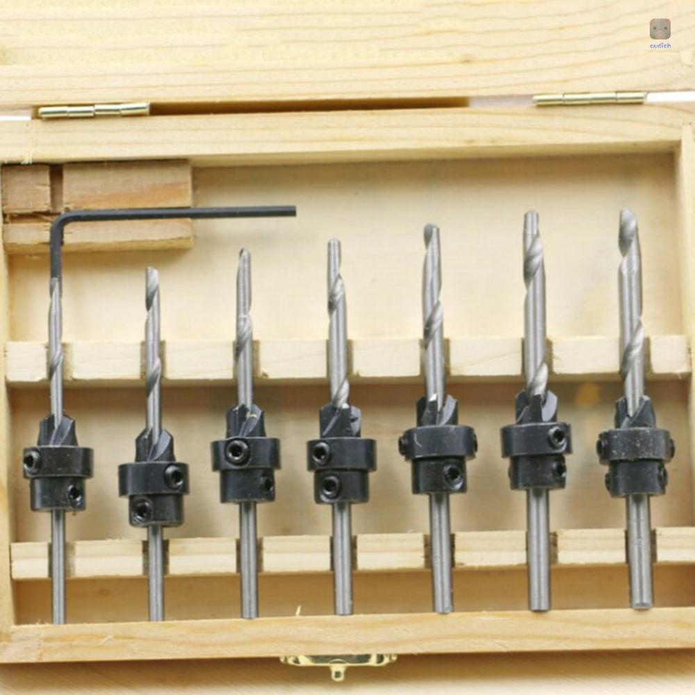 Bộ 22 Mũi Khoan Kèm Cờ Lê Điều Chỉnh Sâu Tiện Dụng Làm Mộc