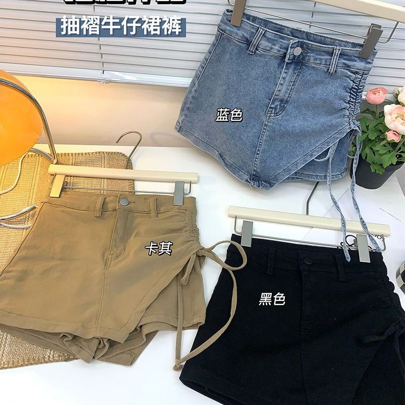 Quần Short Denim Xếp Ly Phong Cách Nhật Hàn Thời Trang Mùa Hè Mới 2023 Cho Bé Gái