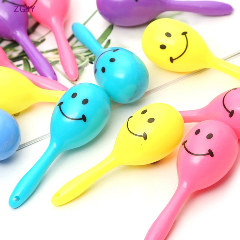 Bộ 5 Bóng Lục Lạc Hình Mặt Cười Vui Nhộn Cho Bé Mới