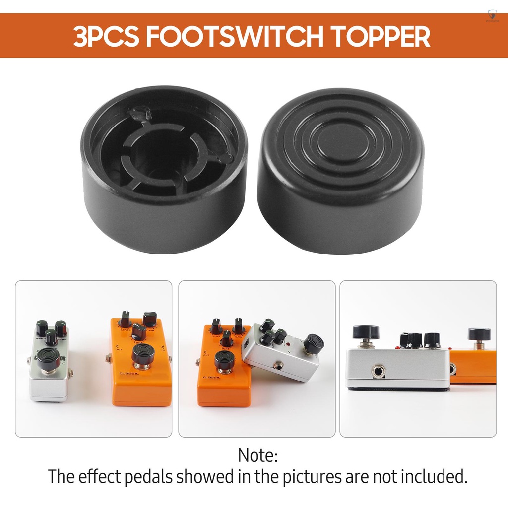 Set 3 Tấm Chắn Bảo Vệ Bàn Đạp Hiệu Ứng Đàn Guitar Bằng ABS Màu Đen