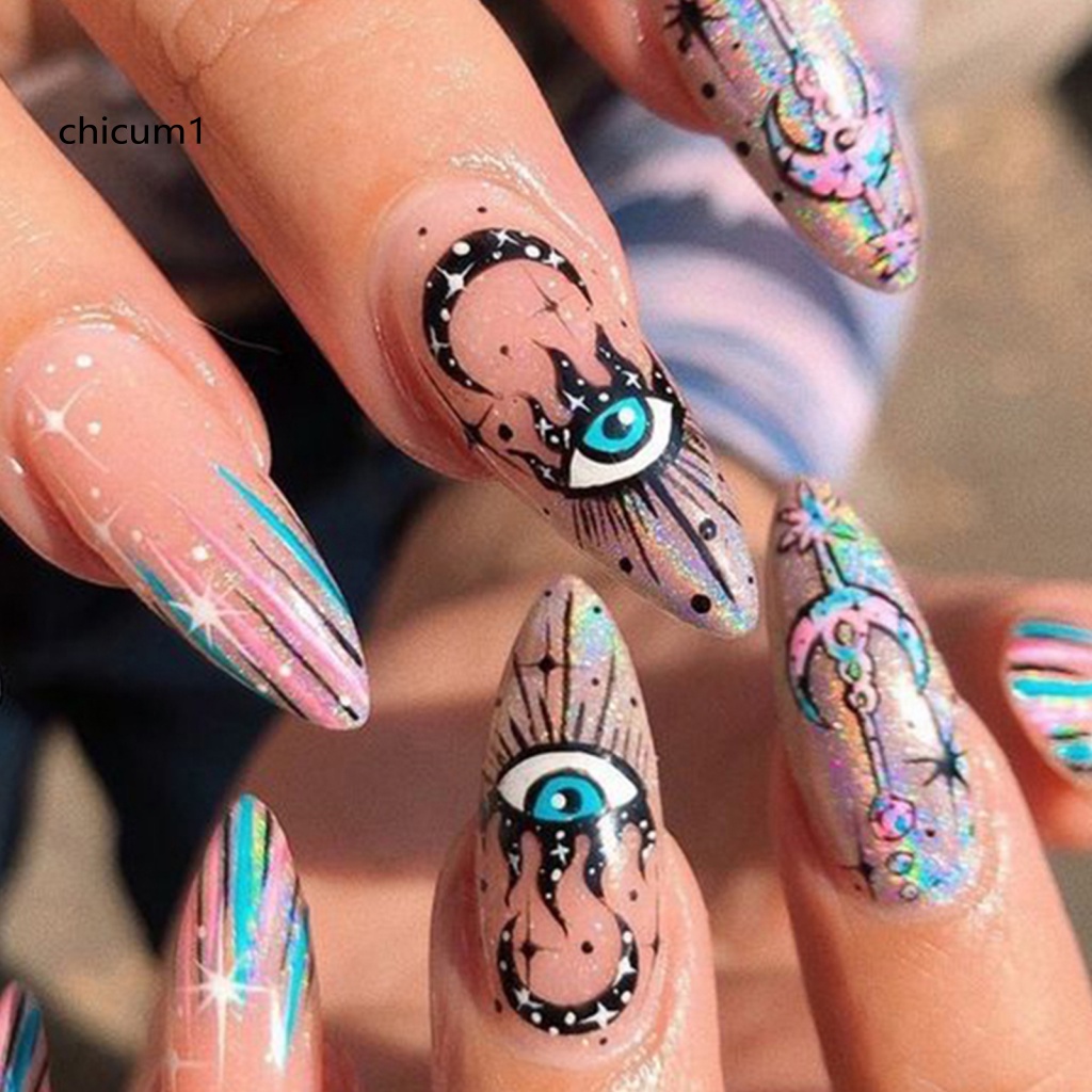 Set 3 Tấm Nhãn Dán Trang Trí Móng Tay Nghệ Thuật 2 Phong Cách Dành Cho Nữ