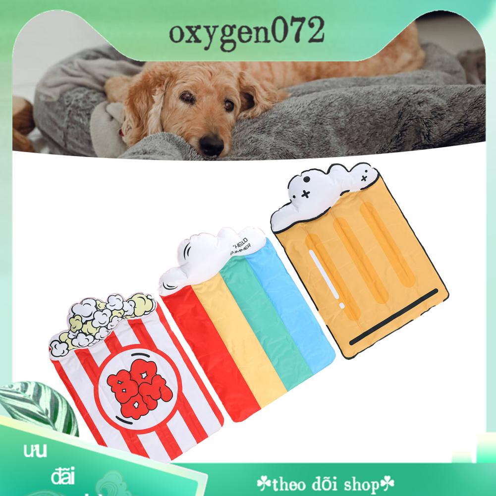 Oxygen072 Miếng Gel Làm Mát Cho Thú Cưng Dễ Thương Bên Bờ Biển Đảng Giảm Nhiệt Độ Mềm Mại Thoải Mái Chó Băng Lụa Mèo