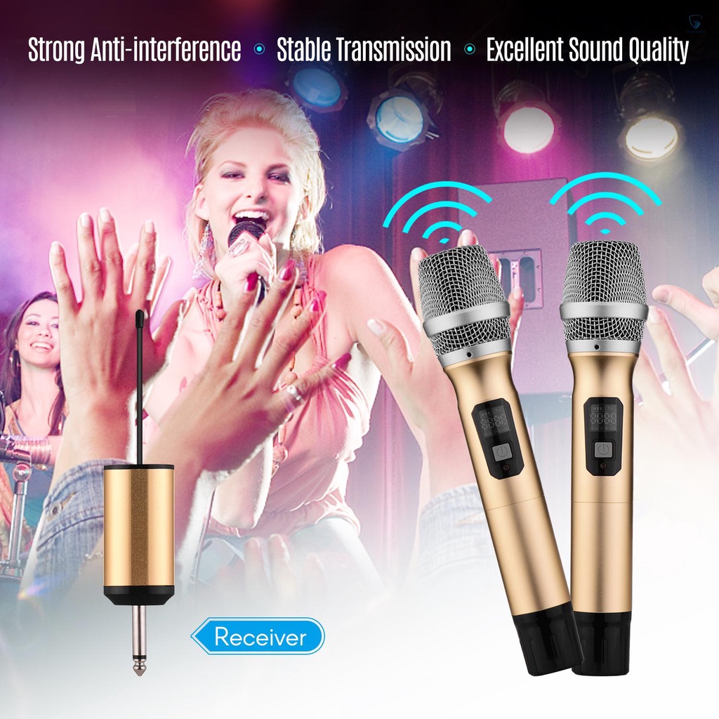 Micro Không Dây Cầm Tay 1 Đầu Nhận Và 2 Đầu Nhận Chuyên Dụng Cho Hát Karaoke