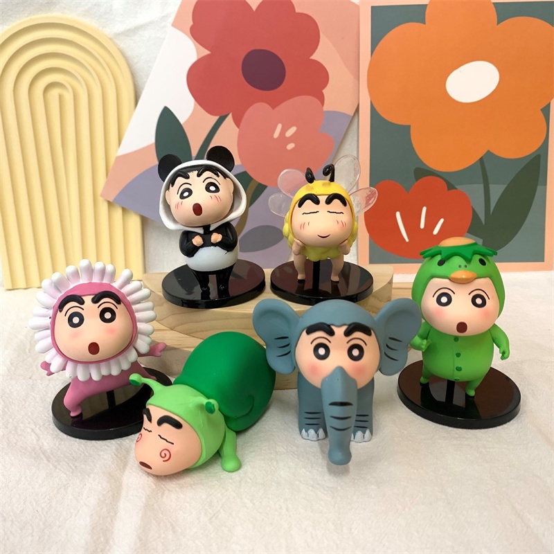 Bộ 6 Mô Hình Búp Bê Shin-chan Dùng Trang Trí