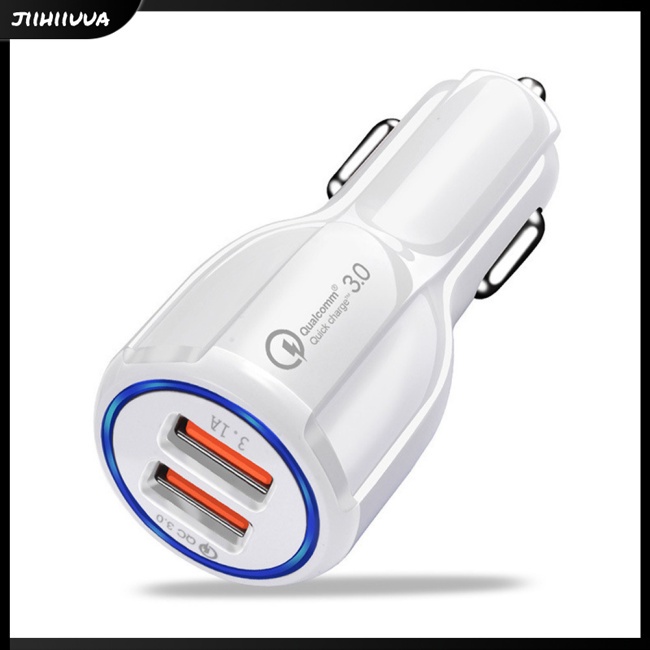 Cục Sạc Nhanh Qc3.0 Kép Usb Kép Bằng Hợp Kim Nhôm Thông Minh Cho Xe Hơi
