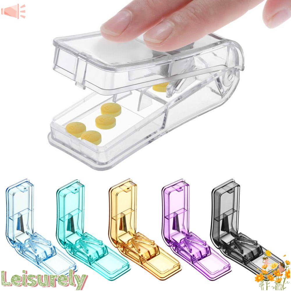 Hộp Đựng Thuốc Mini Chia Ngăn Kèm Lưỡi Dao Tiện Dụng Mang Theo Du Lịch