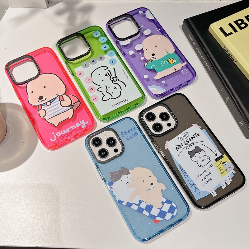 Ốp Điện Thoại TPU Silicon Hình Cún Lấp Lánh Cho iPhone 11 12 13 14 Pro Max