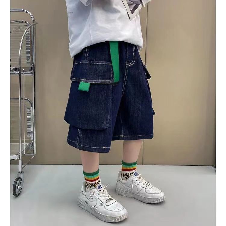 Quần Short Denim Mỏng Thời Trang Mùa Hè 2023 Phong Cách Mới Cho Bé Trai
