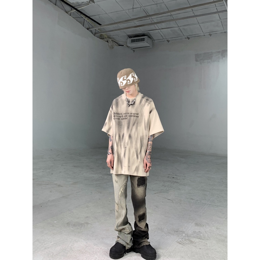 Áo Thun In Chữ Mr.. Mrs Trẻ Trung Hợp Thời Trang Cho Nam Áo Thun Đen Tay Ngắn Dáng Rộng In Chữ Graffiti Thời Trang