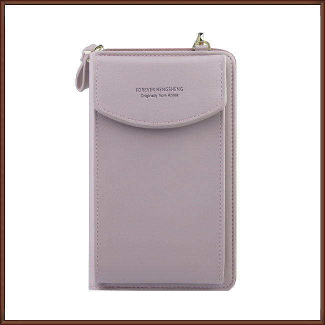 Túi Đeo Chéo Đựng Điện Thoại / Thẻ Có Khóa Kéo Thời Trang Cho Nữ