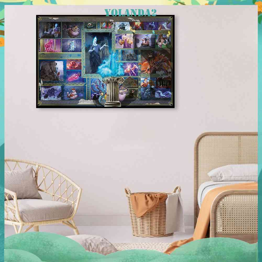 Bộ Tranh Đính Đá Treo Tường Họa Tiết Nhân Vật Hoạt Hình Disney Độc Đáo