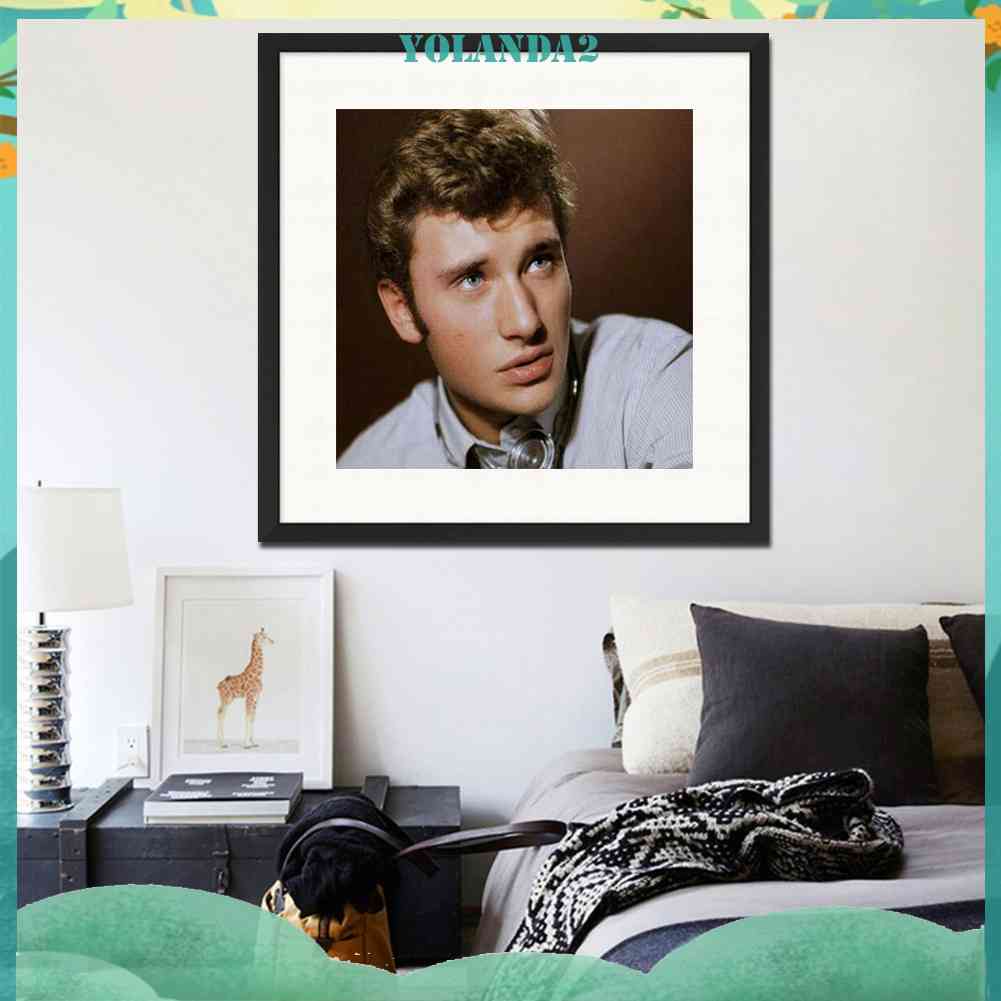 Tranh Đính Đá Kim Cương Toàn Bộ 5D DIY Hình Johnny Aliday