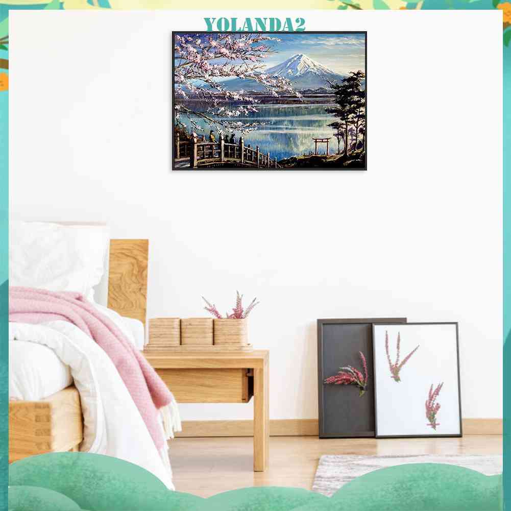 Bộ Tranh Đính Đá 5D Họa Tiết Núi Phú Sĩ Độc Đáo DIY Dùng Trang Trí