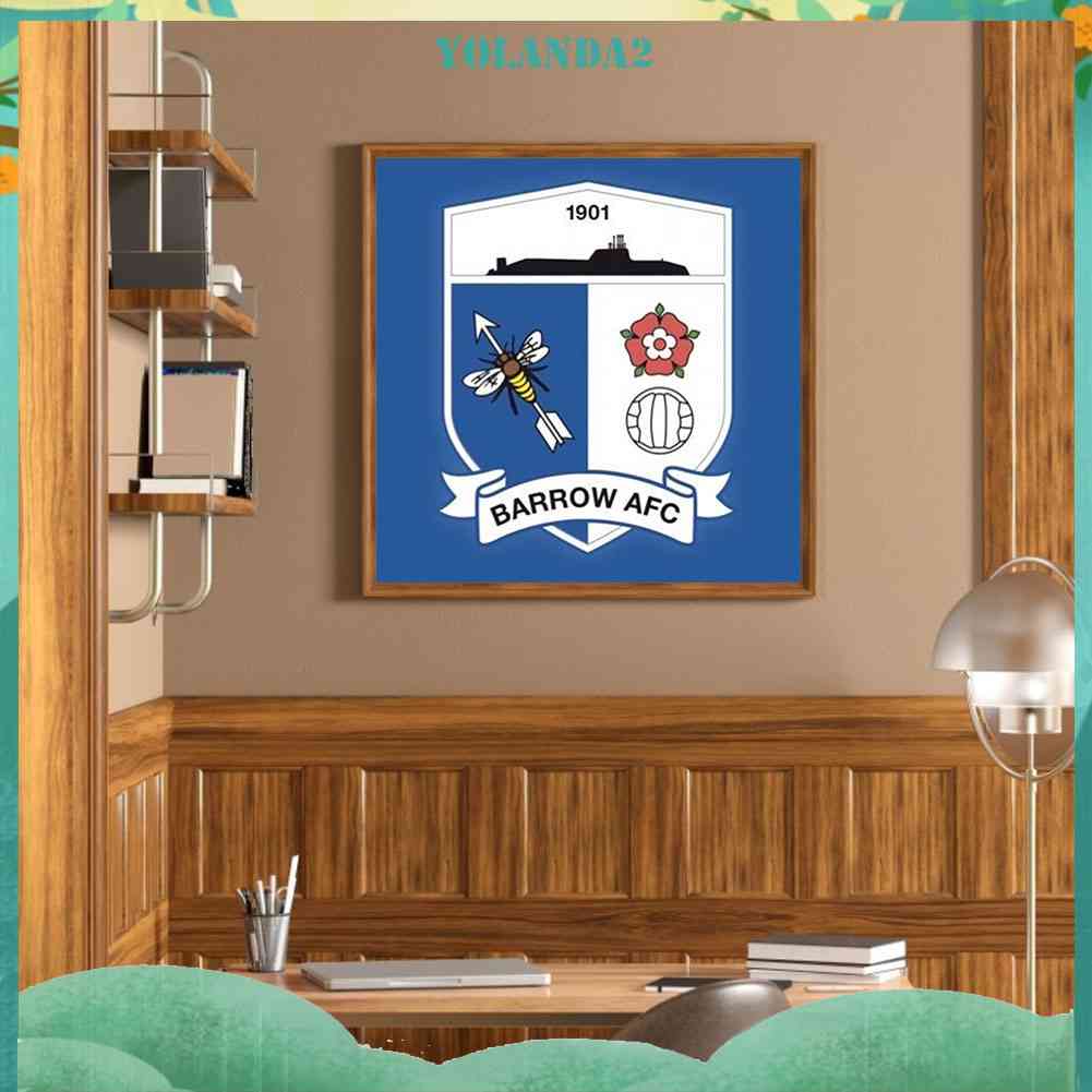 Tranh Đính Đá Kim Cương Toàn Diện Hình Khung Thành Phố Bóng Đá Trang Trí Nhà Cửa