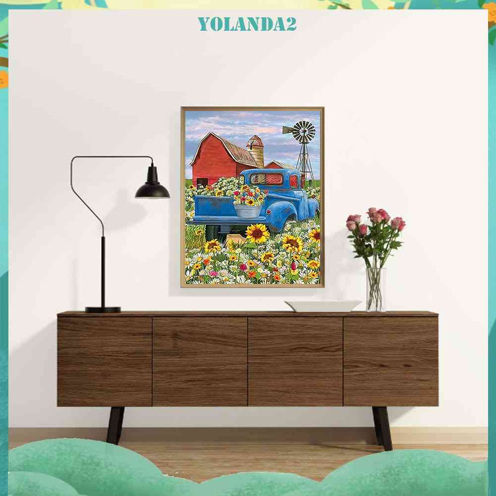 Tranh Đính Đá Kim Cương Toàn Diện Hình Hoa Hướng Dương