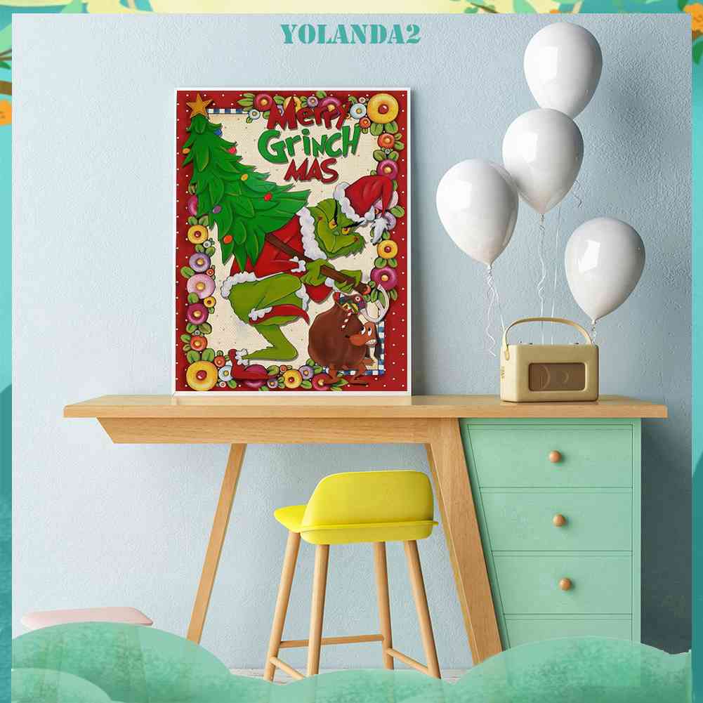 Tranh Đính Đá Kim Cương Toàn Bộ 5D DIY Chủ Đề Giáng Sinh