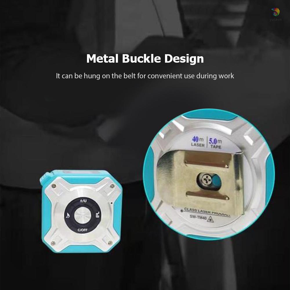 Thước Dây Laser Kỹ Thuật Số 3 Trong 1 16Ft 131Ft Có Thể Sạc Lại Đa Chức Năng