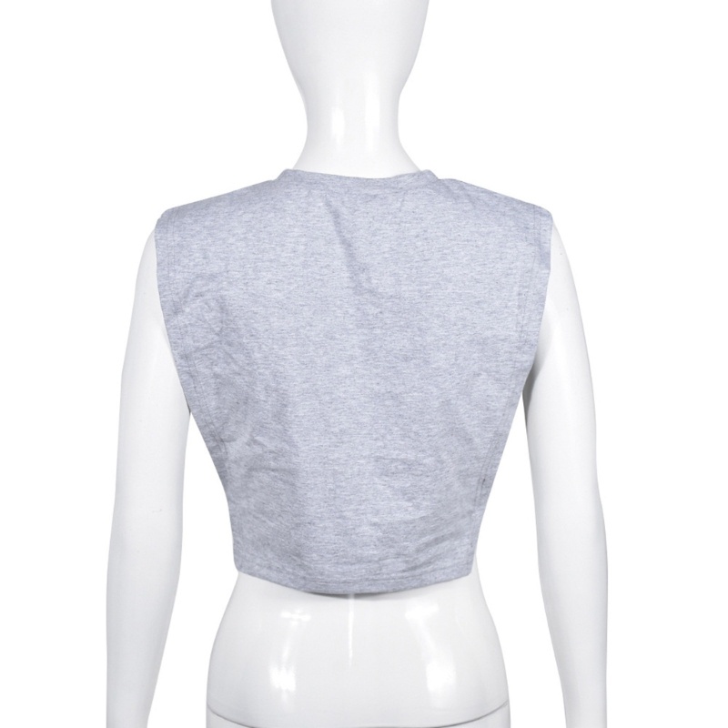 Áo Croptop Sát Nách Cổ Tròn Thiết Kế Xẻ Tà Thời Trang Cho Nữ Y2k