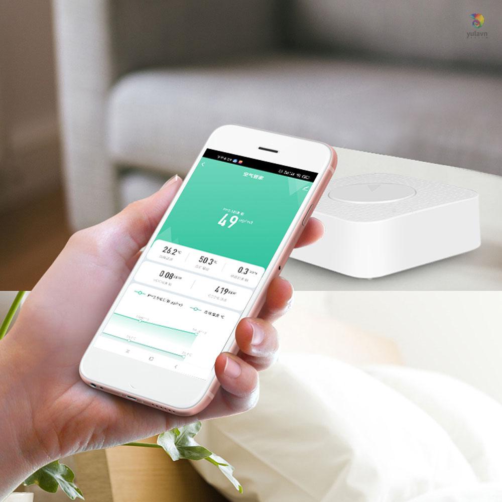 Thiết Bị Phát Hiện Độ Ẩm / Nhiệt Độ Không Khí 6 Trong 1 PM2.5 / Formaldehyde / TVOC / CO2 /