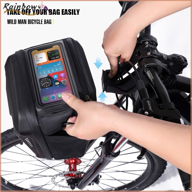 Túi Đựng Máy Ảnh Vỏ Cứng Màn Hình Cảm Ứng Chống Mưa Gắn Ghi Đông Xe Đạp Leo Núi