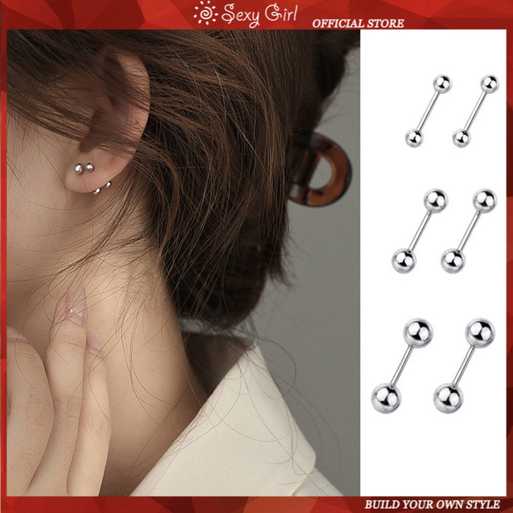 Bông Tai Mạ Bạc 925 Hình Hạt Xoắn Ốc Đơn Giản Không Gây Dị Ứng Thời Trang Cho Nữ