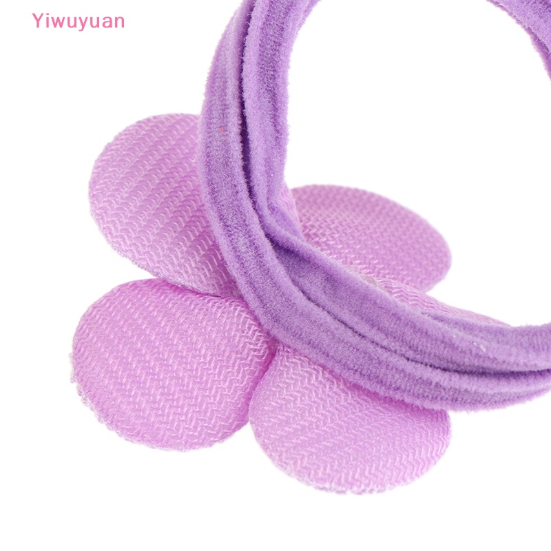 Bộ 6 Dây Cột Tóc Cao Su Co Dãn Đính Nơ / Hoa Mới Cho Bé Gái