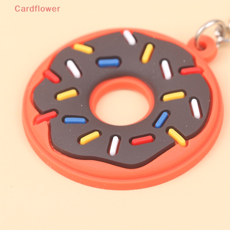 Móc Khóa Hình Bánh Donut Bằng Nhựa PVC Dễ Thương Mới