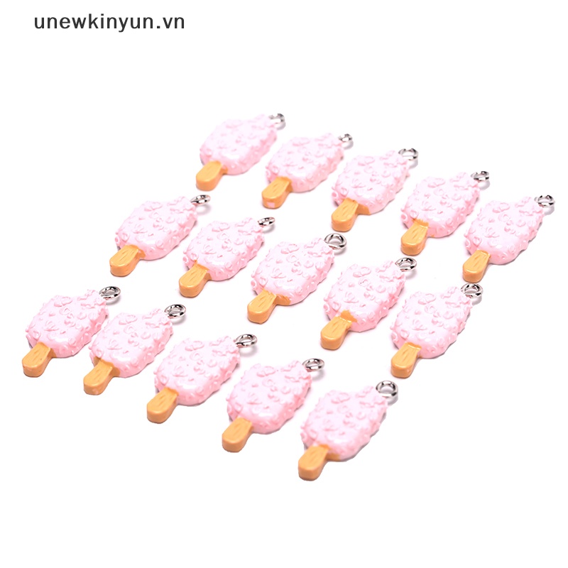 Set 15 Mặt Vòng cổ Hình Que Kem Bằng Resin DIY