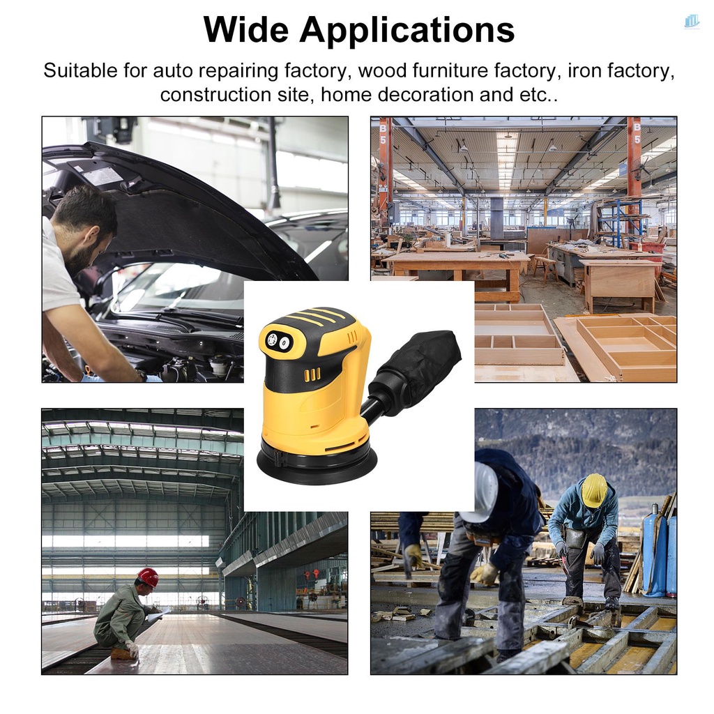 Máy Mài Gỗ / Kim Loại / Kim Loại / Đánh Bóng Xe Hơi Không Dây 125mm 2Mwvn Có Thể Điều Chỉnh Tốc Độ