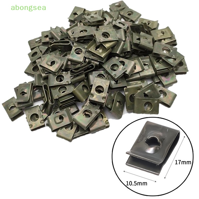 FENDER Set 10 / 20 / 30 / 40 Kẹp Chữ U Bằng Kim Loại Dùng Để Cố Định Tấm Chắn Bùn Của Xe Ô Tô