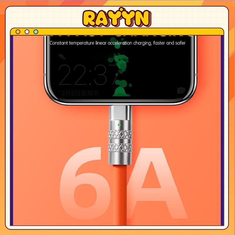 Dây Cáp Sạc Nhanh 120W 6A Bằng Hợp Kim Kẽm Và Silicon Cho type-C