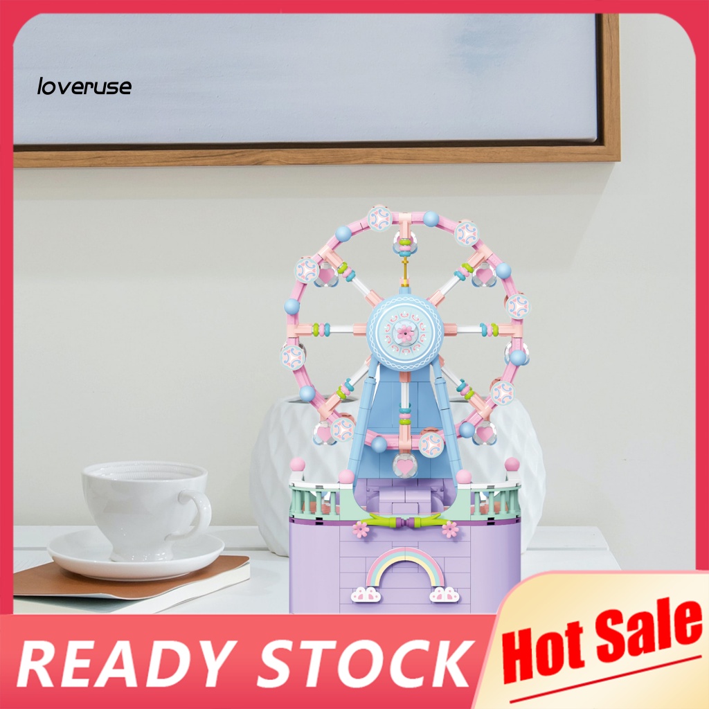 1 Hộp Đồ Chơi Lắp Ráp Vòng Quay Ngựa Gỗ Dễ Thương Cho Bé