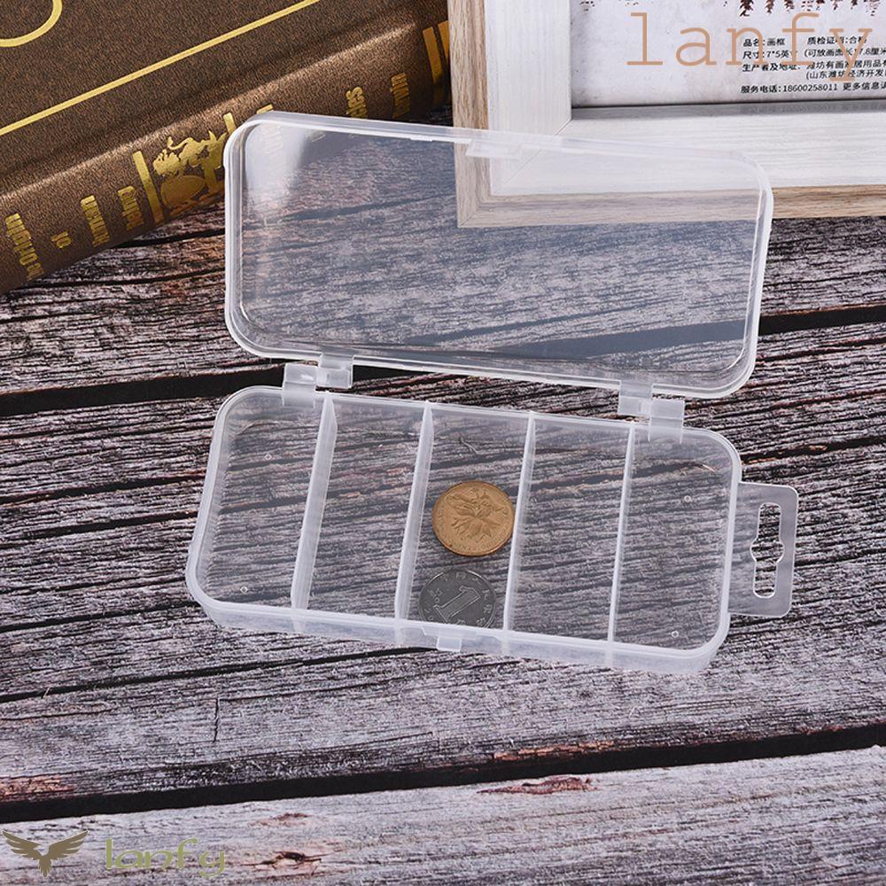 Hộp Đựng Móc Câu Cá 5 Ngăn Trong Suốt Chống Thấm Nước Tiện Dụng Ốp