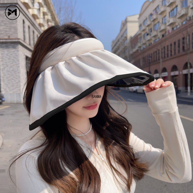 Mũ Chống Nắng Chống Tia UV Bằng Lụa Lạnh Mẫu Mới 2023 Dành Cho Bạn Nữ