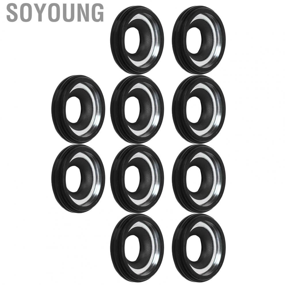 Soyoung AC Compressor Oil Seal  Black Moisture Resistant AC Compressor Shaft Seal Kit 10 PCS Perfect Match  for DKS32C AC Compressor